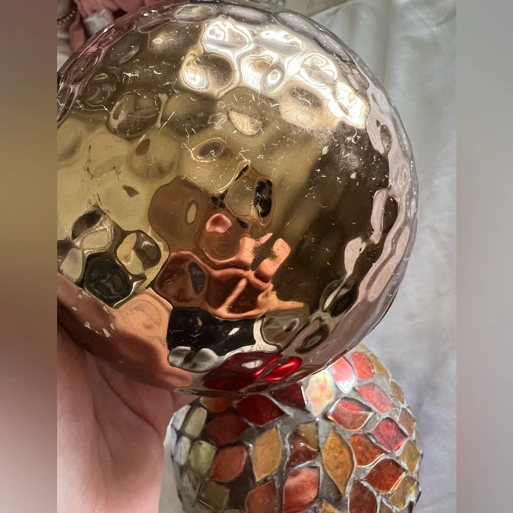 Pier 1 Red and Gold Sphere Set